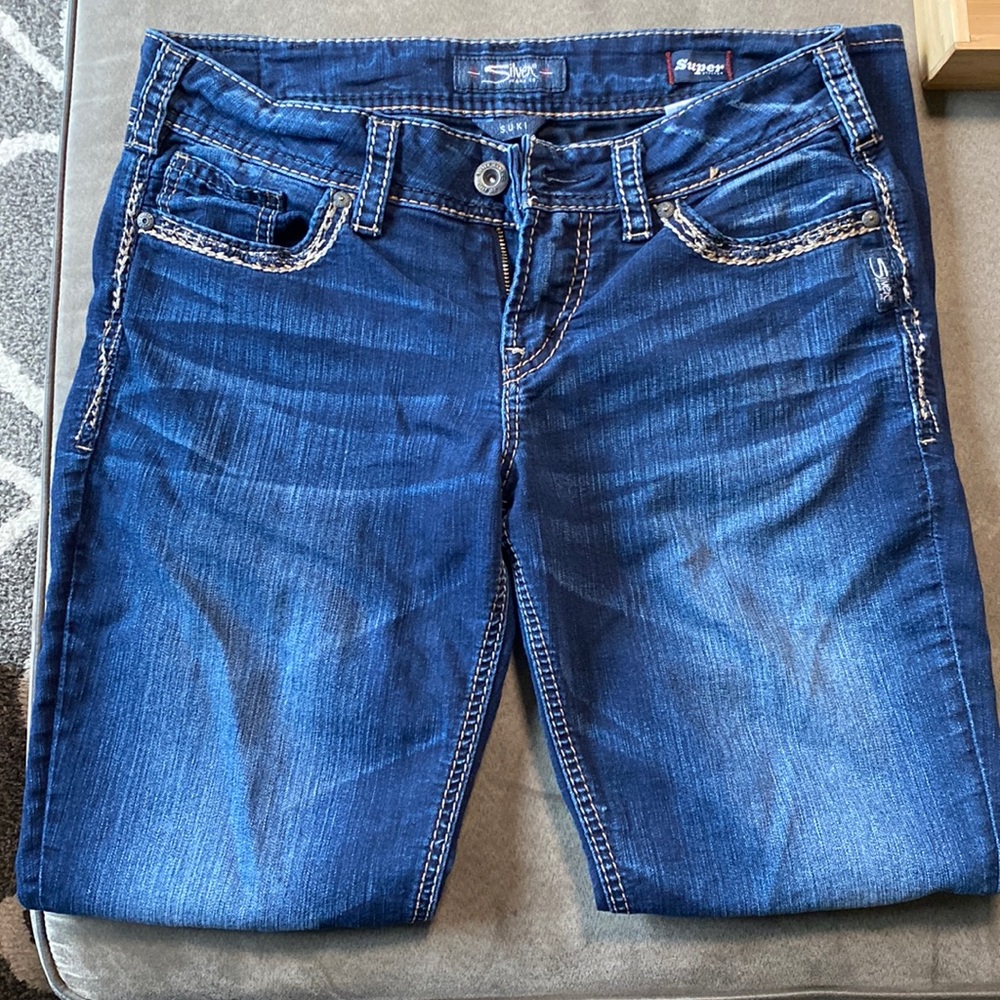 Silver suki mid skinny jeans.